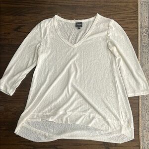 Wallpapher Cream 3/4 Sleeve Blouse